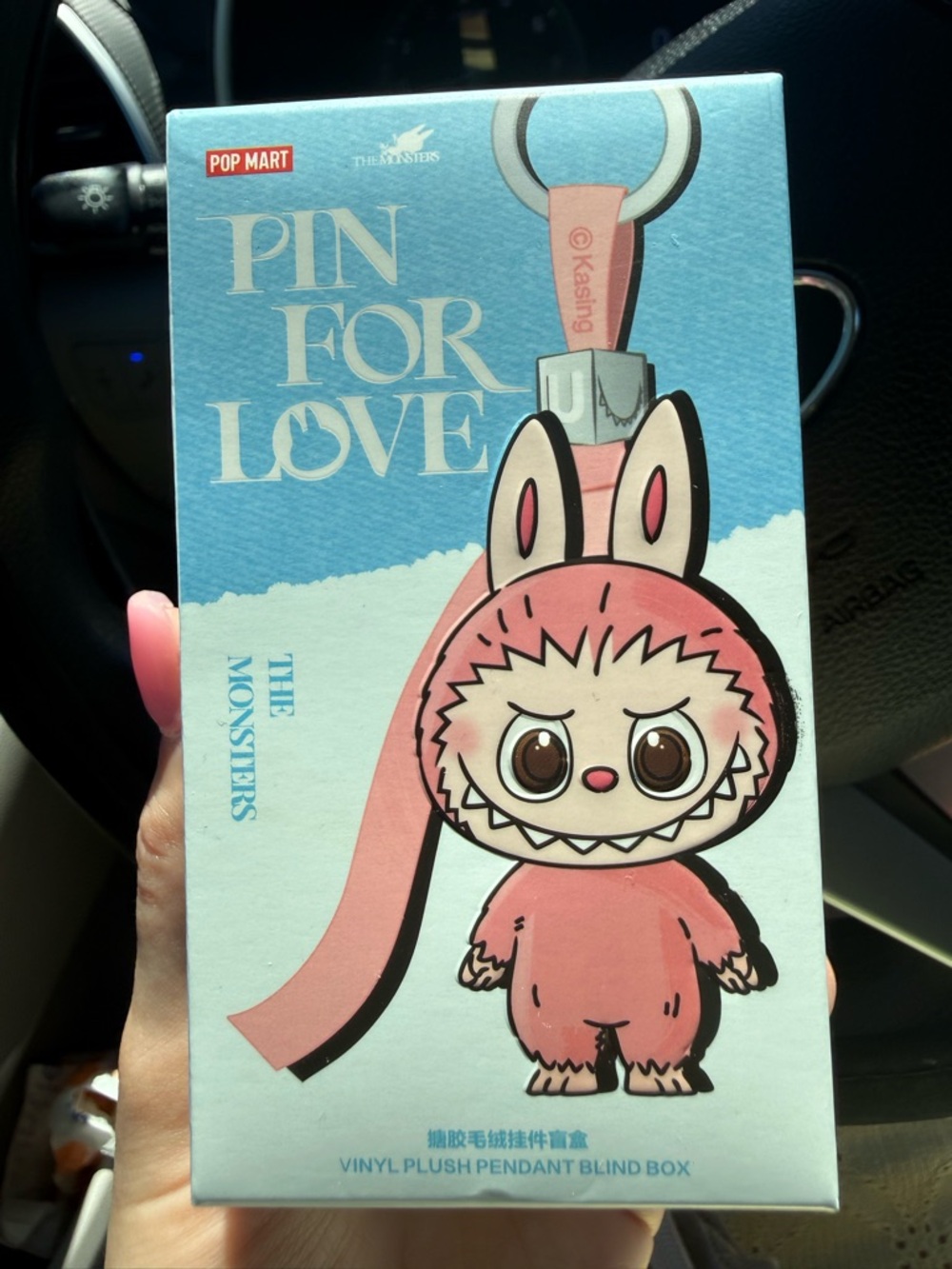 POP MART Pin For Love Series Box - Pink Bunny-Monster Packaging